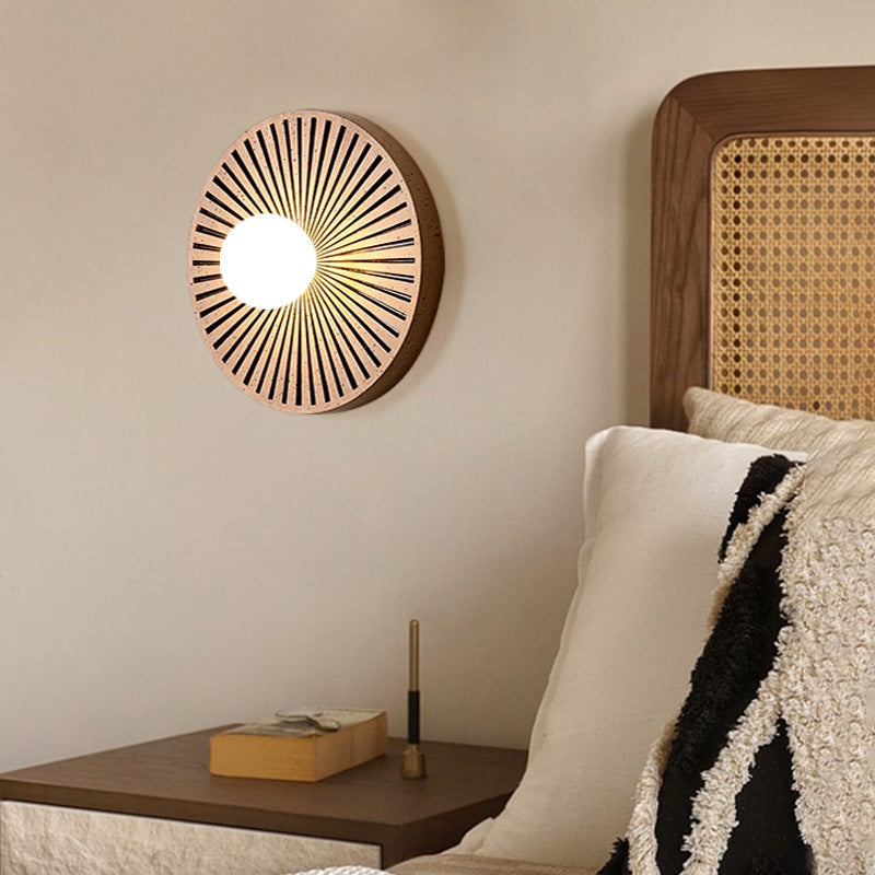 Morandi Industrie Ronde Keine LED Wandlampen Wit Metaal Slaapkamer