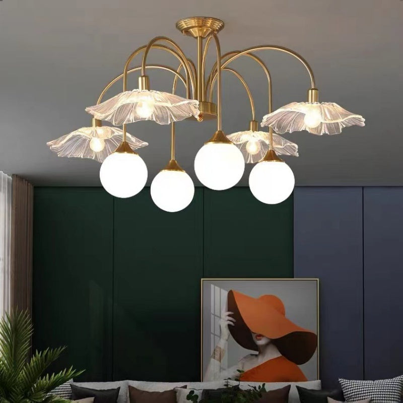 Hailie Nordic LED Kroonluchter Goud Glas Woon-/Eetkamer/Slaapkamer