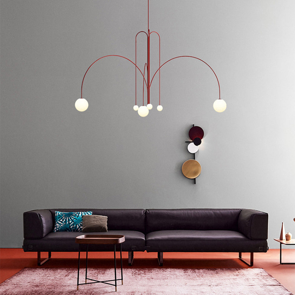 Elio Moderne Met Dubbele Laag Glas Wit/Zwarte Hanglamp, Woonk/Eetk/ Slaapkamer