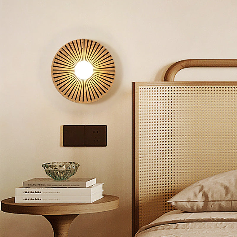 Morandi Industrie Ronde Keine LED Wandlampen Wit Metaal Slaapkamer