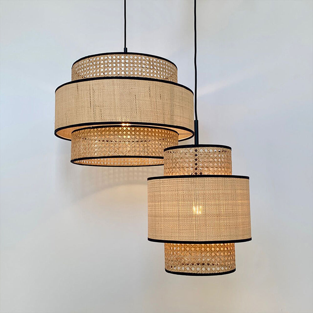 Ritta Ronde LED Hanglamp Rotan Metaal Slaapkamer Eetkamer