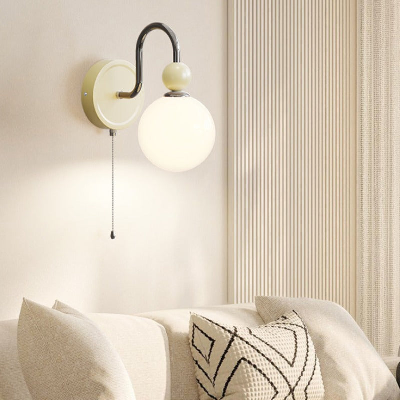 Morandi Moderne LED Wandlampen Rood Koffie Metaal Glas Slaapkamer