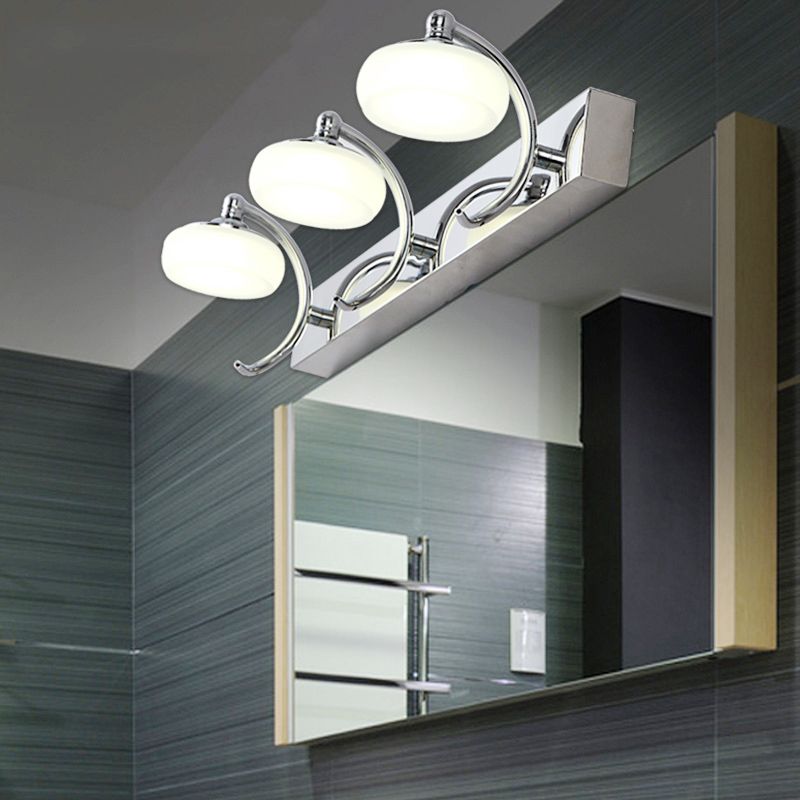 Leigh Moderne Bol LED Wandlamp Metaal/Glas Silver Slaap/Woon/Badkamer
