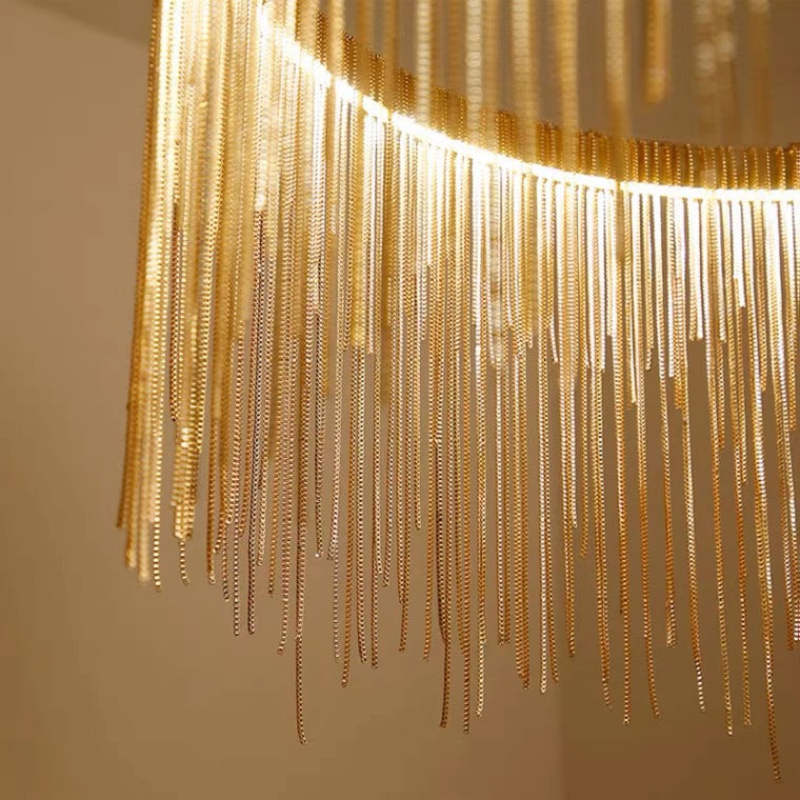 Marilyn Design Grote LED Hanglamp Zwart Wit Gouden Metaal Woonkamer