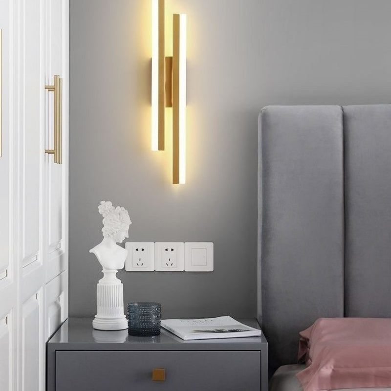 Silas Minimalistische Industriele LED Wandlamp Zwart/Wit Woon/Slaapkamer Acryl/Metaal