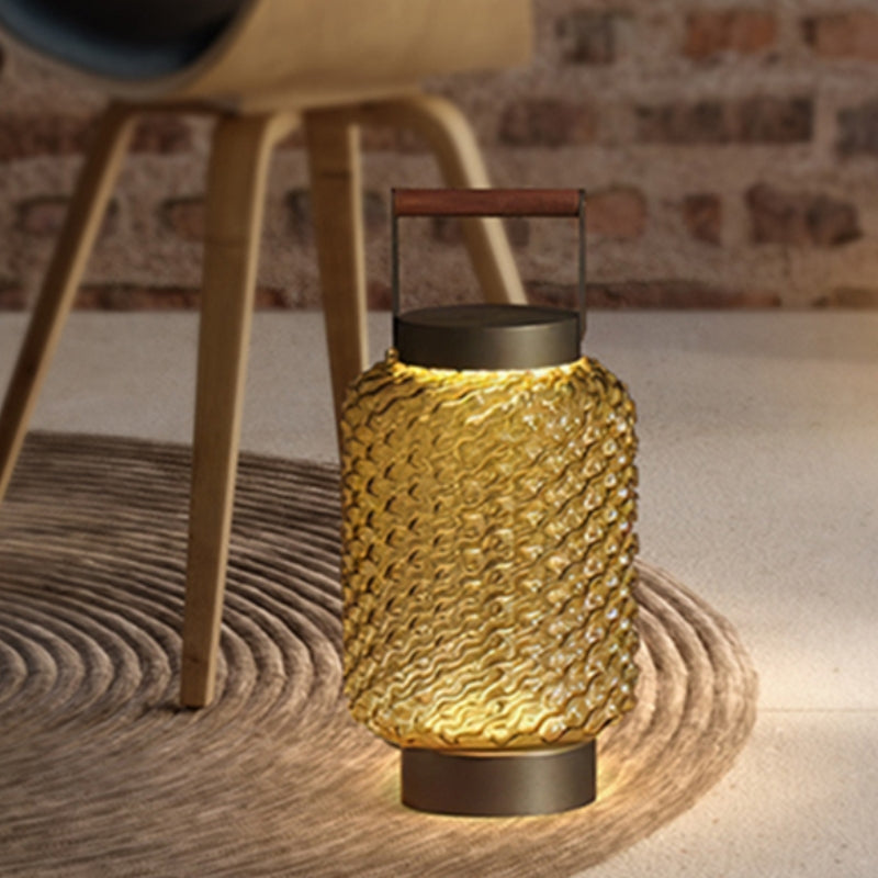 Hailie Vintage LED Buiten Vloerlamp Metaal/Glas Studiezaal/Tuin