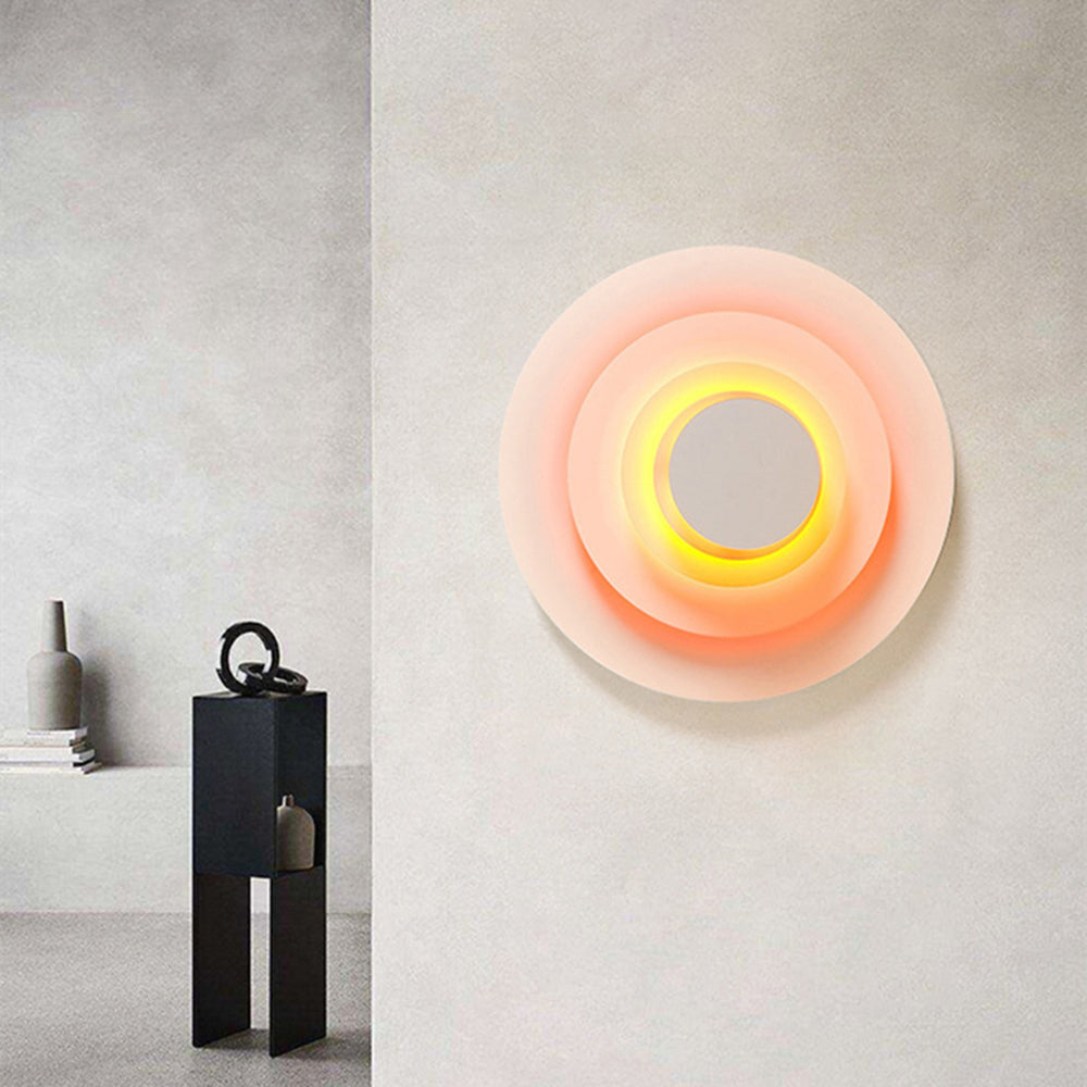 Morandi Moderne Ronde LED Wandlamp Metaal Roze/Blauw/Geel Slaap/Eetkamer