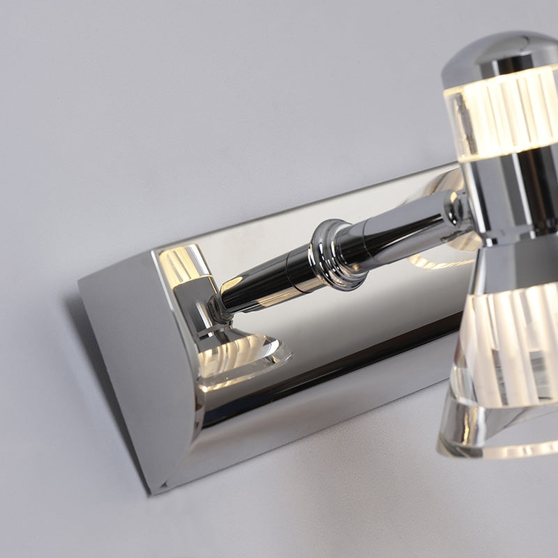 Kristy Design Bloem LED Wandlamp Metaal/Glas Silver Slaap/Woon/Badkamer