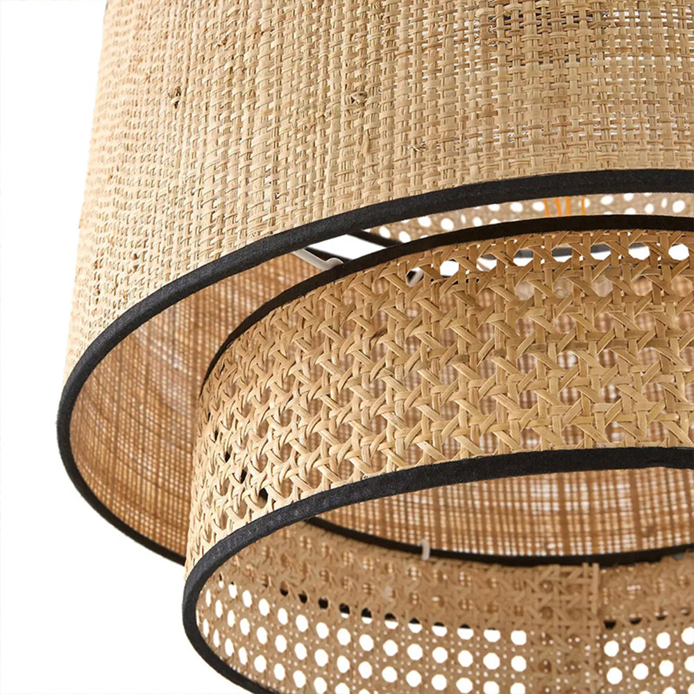 Ritta Ronde LED Hanglamp Rotan Metaal Slaapkamer Eetkamer