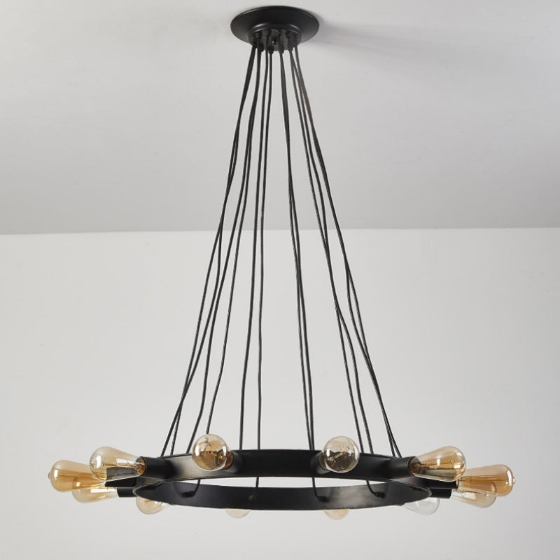 Valerio Vintage LED Kroonluchters Bruin Metaal Woonkamer/Bar