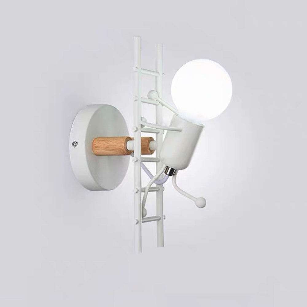 Luxo Industrieel Design LED Wandlamp Metalen/Houten Grijs/Wit/Groen Trap/Gangpad