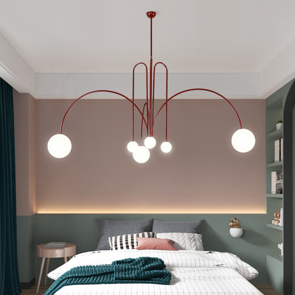 Elio Moderne Met Dubbele Laag Glas Wit/Zwarte Hanglamp, Woonk/Eetk/ Slaapkamer