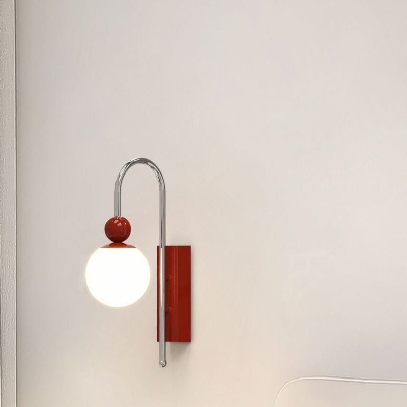 Morandi Moderne LED Wandlampen Rood Koffie Metaal Glas Slaapkamer