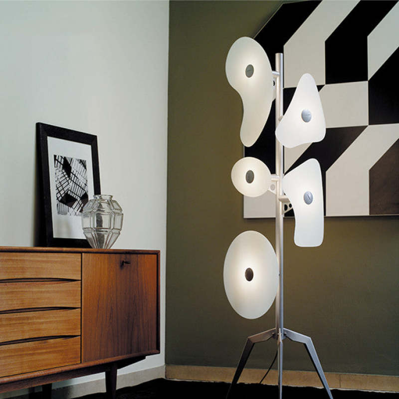 Morandi Moderne LED Vloerlampen Wit Hars Metaal Eetkamer Woonkamer