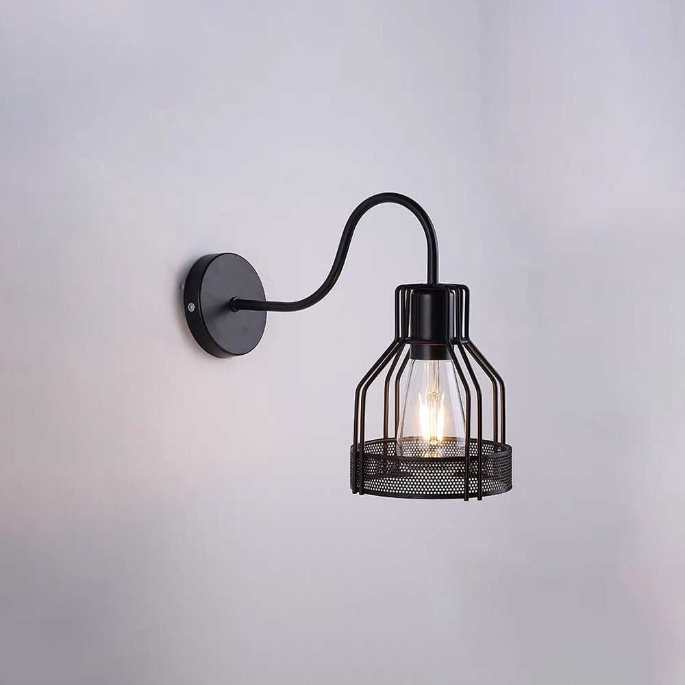 Valerio Wall Lamp Vintage/Antique, Metal, Black, Hallway