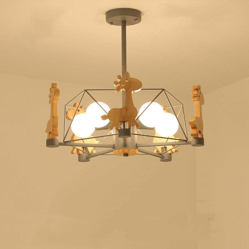 Minori Moderne Leuke LED Plafondlampen Grijs Groen Hout Metaal Eetkamer