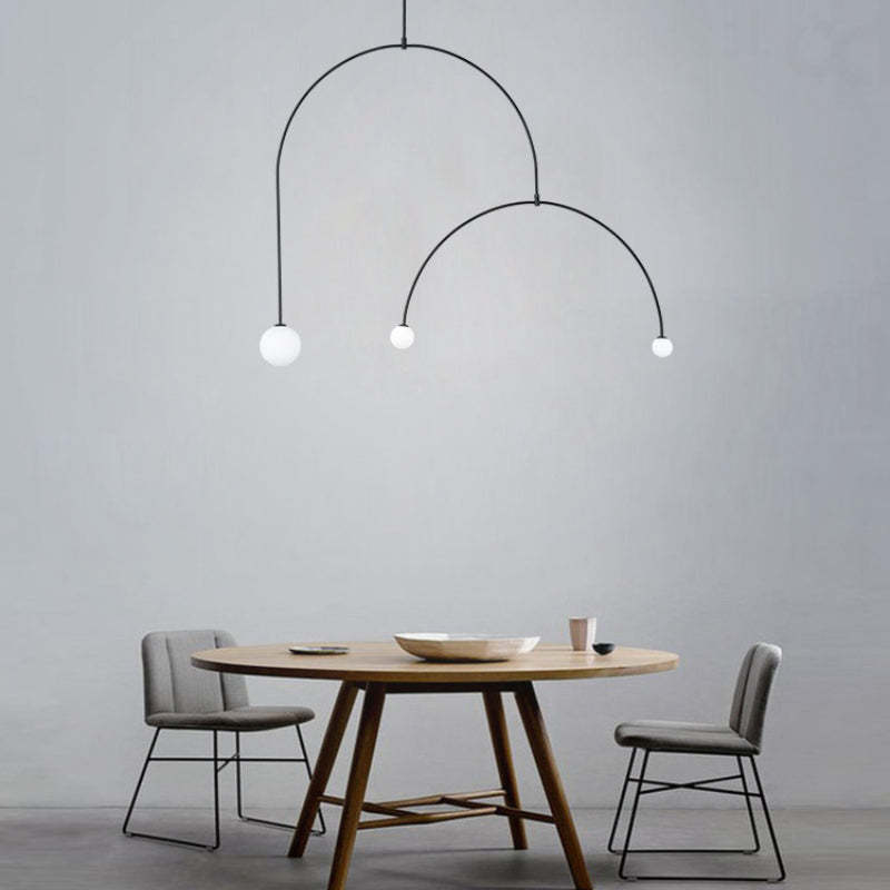 Elio Design Ronde Hanglampen Wit Zwart Metaal Eetkamer Slaapkamer