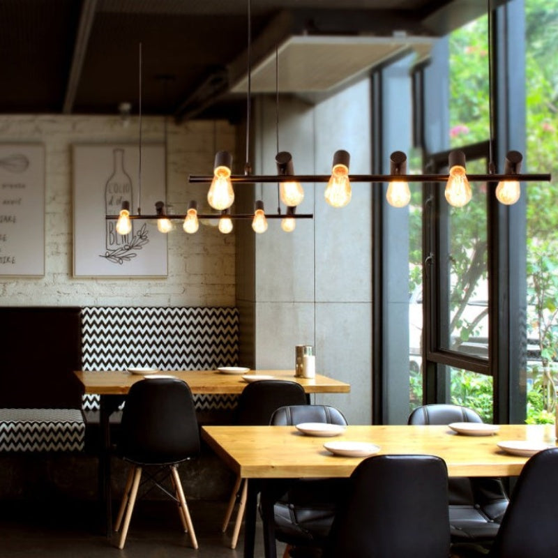 Valerio Vintage LED Kroonluchters Zwart Metaal Eetkamer/Woonkamer/Bar