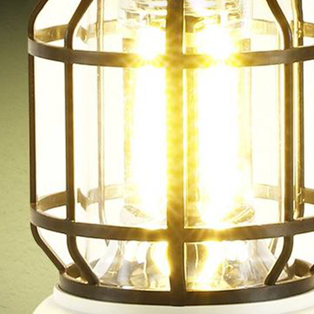 Gideon Industriele LED Buitenlamp Zwart/Wit Hars/Acryl Tuin/Balkon