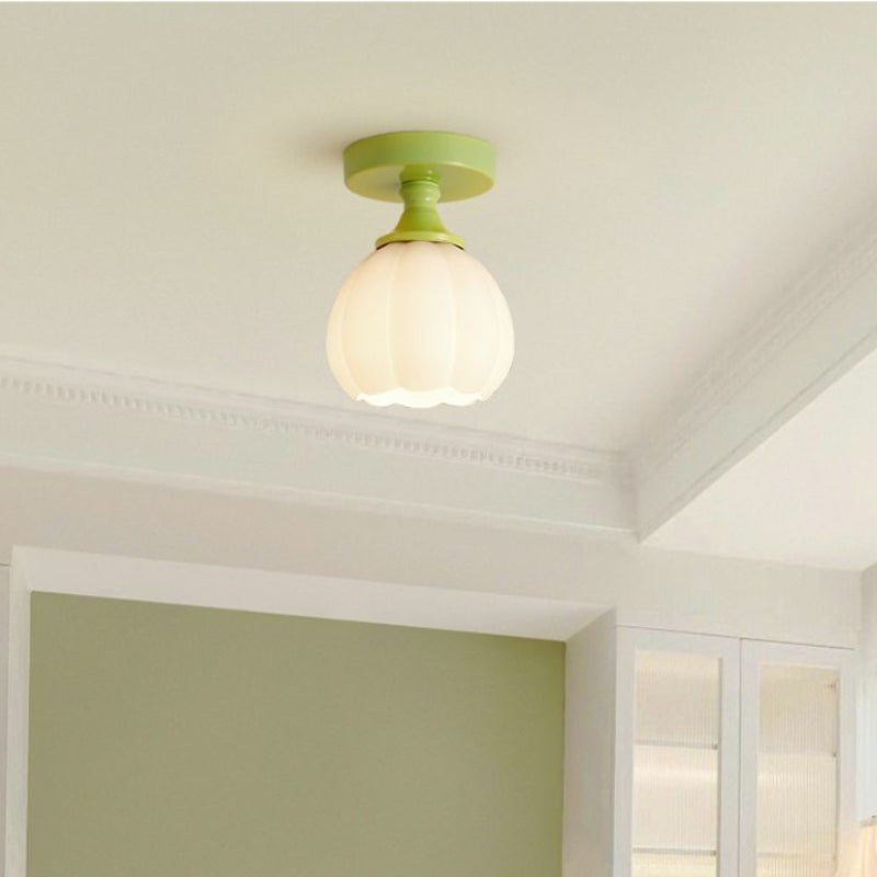 Carina Comfort Eenvoud Schattig LED Plafondlamp Metaal Glas Slaapkamer