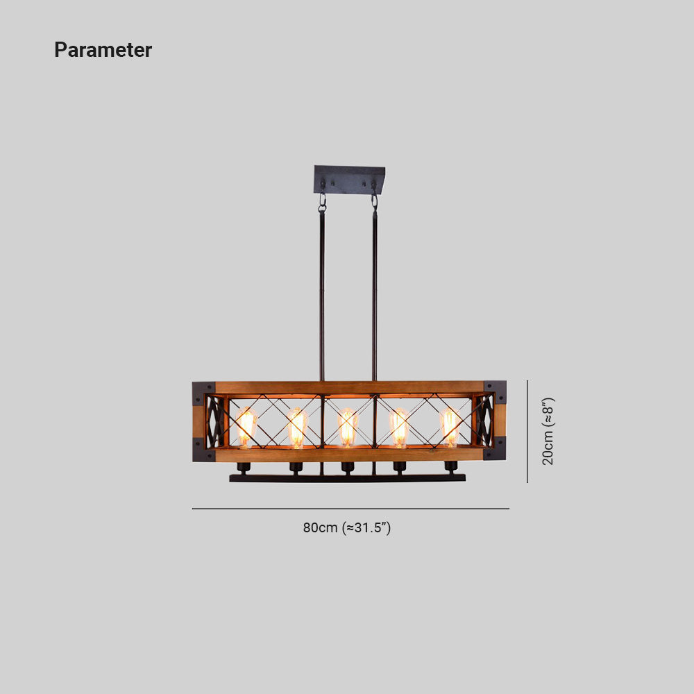 Solomon Industriele LED Hanglamp Metaal Hout Woonkamer Eetkamer