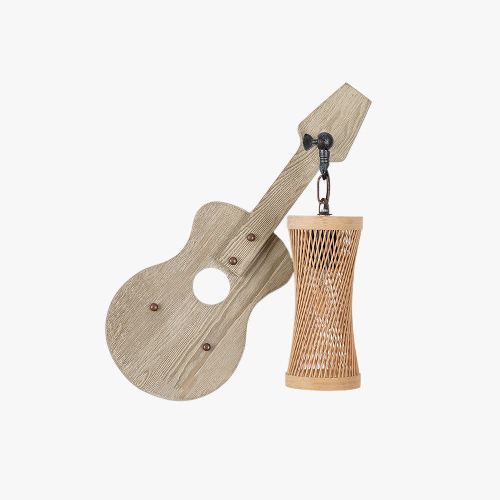 Valerio Wall Lamp American Vintage Guitar Decorative Wood/Metal
