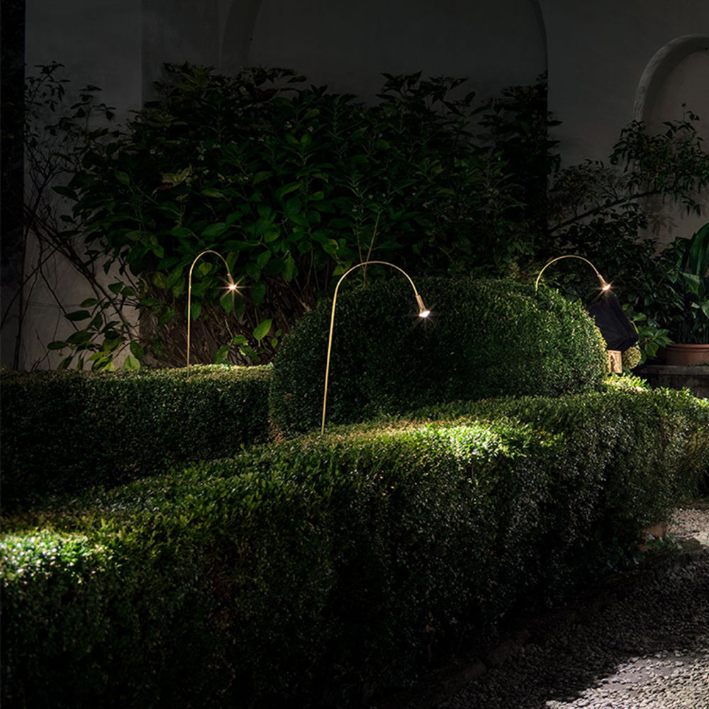 Carina Moderne Lineaire LED Grondlamp Buiten Goud Metalen Pad