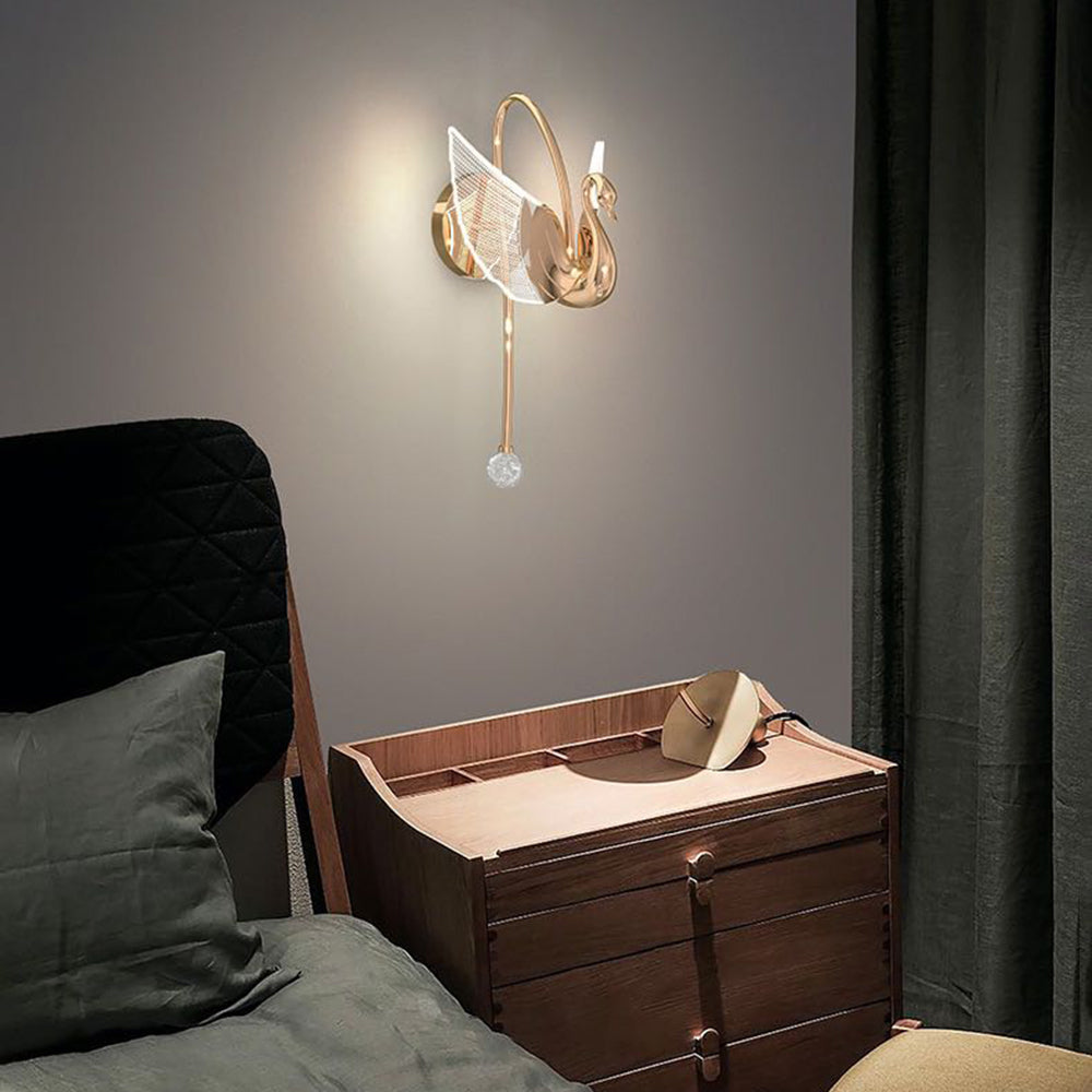 Kady Art Design LED Wandlamp Goud Metaal Eetkamer Slaapkamer