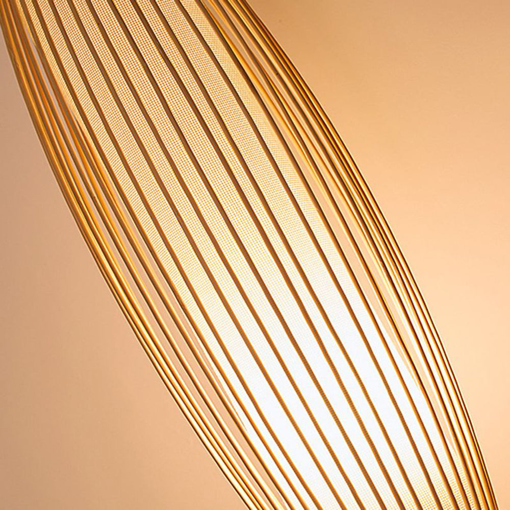 Muto Modern Design LED Wandlamp Bruin Bamboe Metaal Slaapkamer