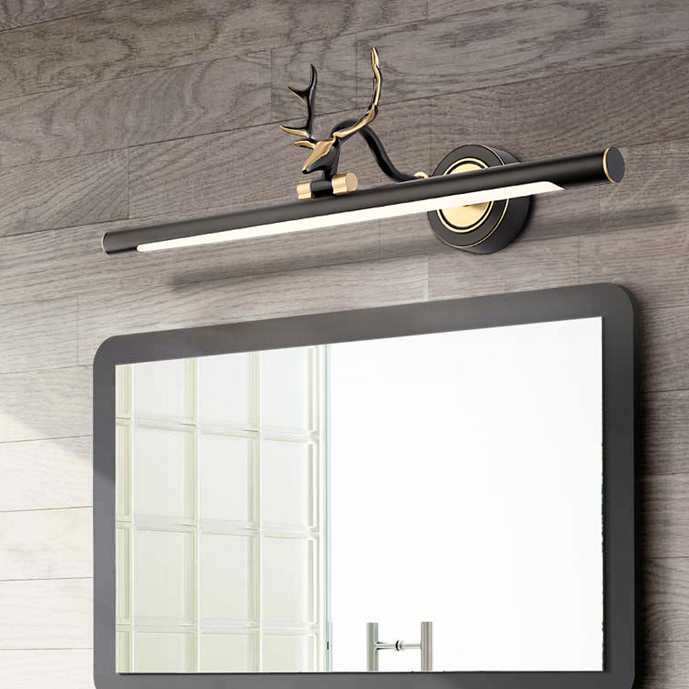 Leigh Bijzondere Retro LED Wandlamp Zwart Metaal Badkamer