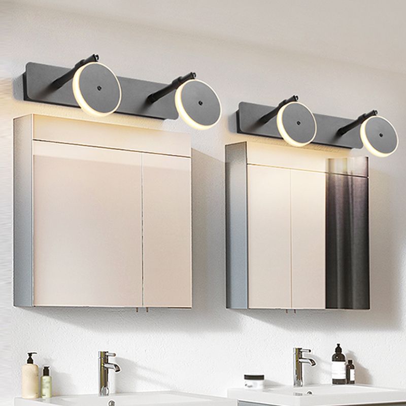 Leigh Moderne Ronde LED Wandlamp Metaal/Acryl Zwart Slaap/Woon/Badkamer