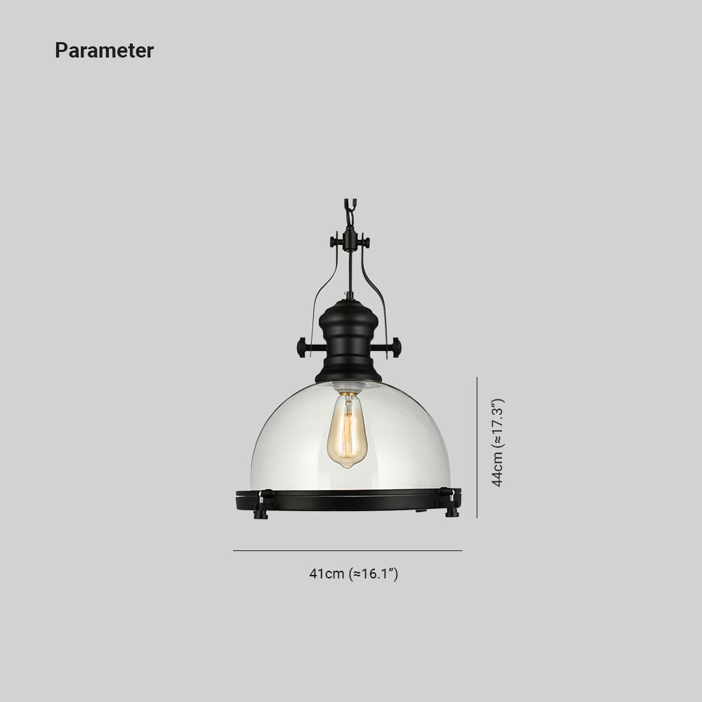 Julian Design Retro Ronde LED Hanglampen Zwart Glas Metaal Eetkamer
