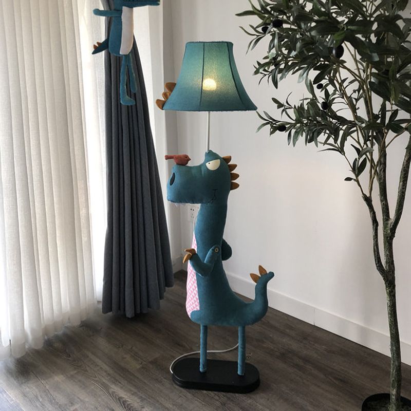 Minori Moderne Design LED Dinosaurus Vloerlamp Metaal/Stof Slaapkamer/Woonkamer