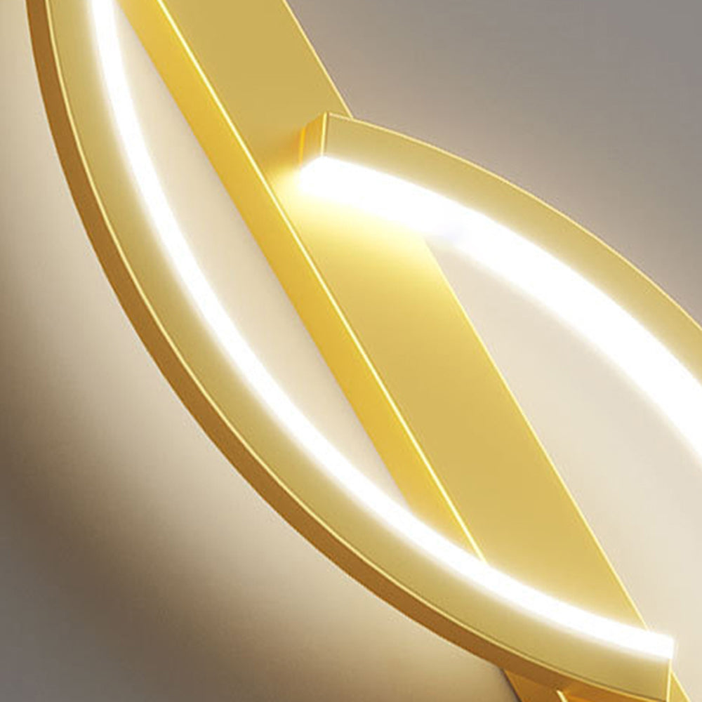 Louise Moderne Design LED Wandlamp Goud/Zwart Metaal Woonkamer