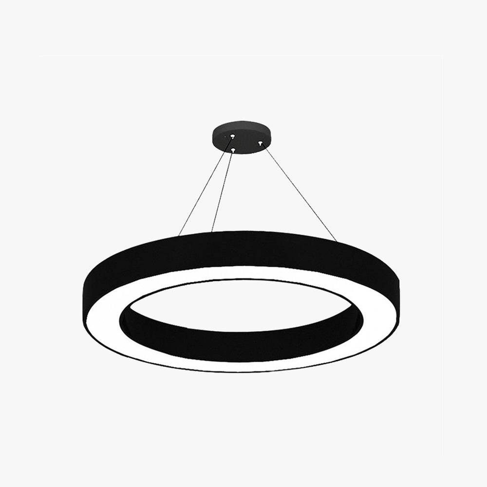 Alonza Moderne Ronde Hanglampen Wit Zwart Metaal Woonkamer Keuken