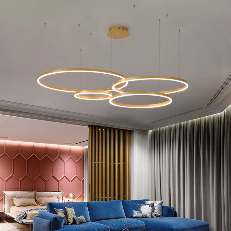 Alonza Moderne Grote Hanglampen Wit Metaal Slaapkamer Woonkamer Tir-Cirkel
