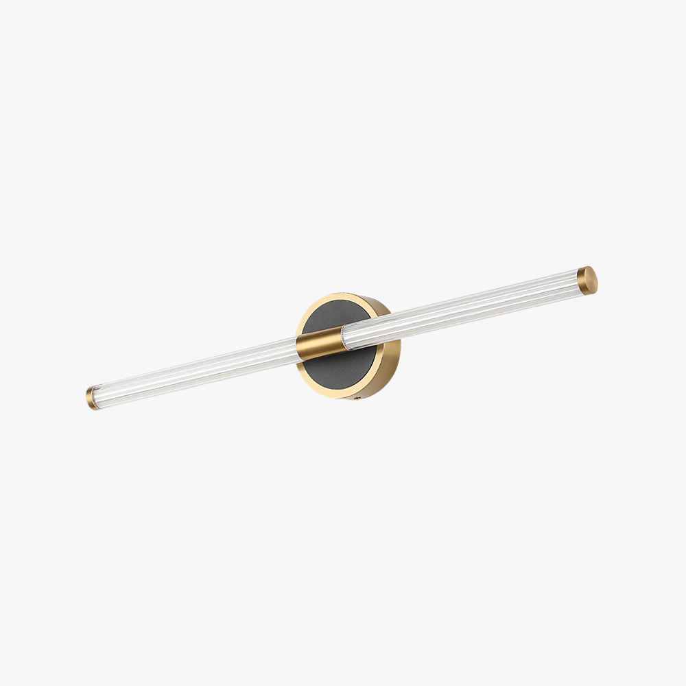 Leigh Vintage Rechthoek LED Wandlamp Zwart/Goud Metaal/Acryl Slaapkamer