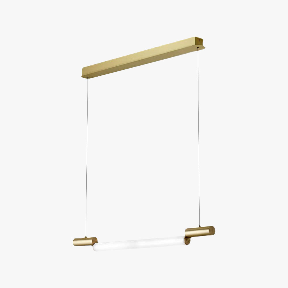 Edge Moderne Lineaire LED Hanglamp Wit Goud Metaal Acryl Eetkamer