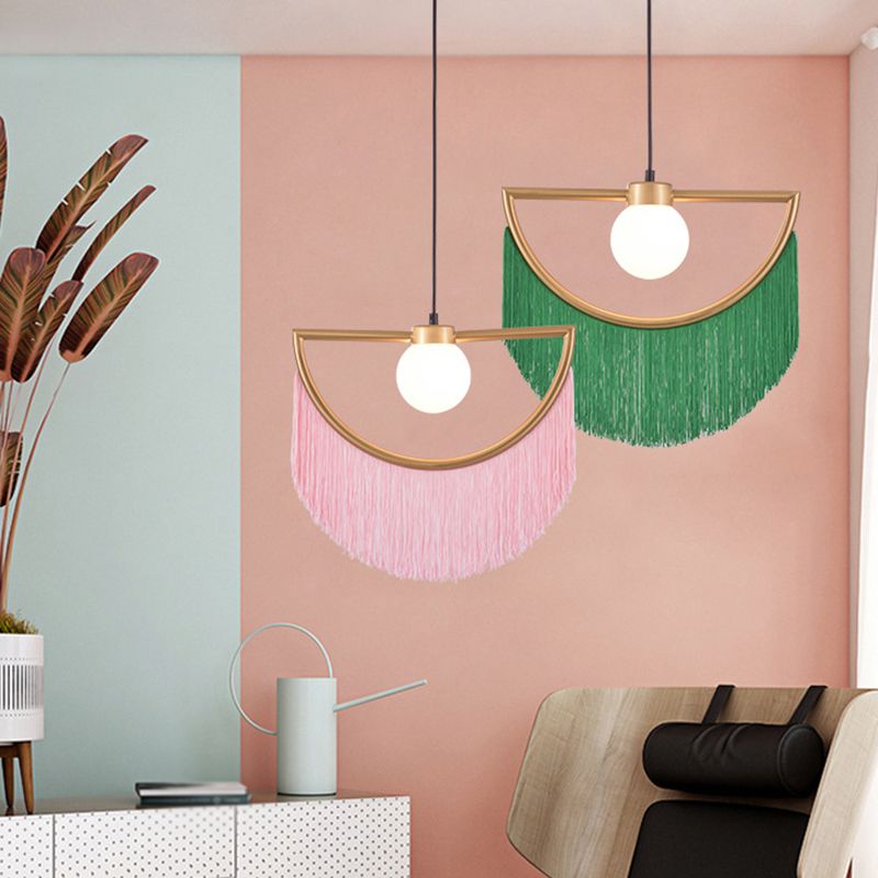 Minori Retro Design LED Hanglamp Metaal/Stof Slaapkamer Woonkamer