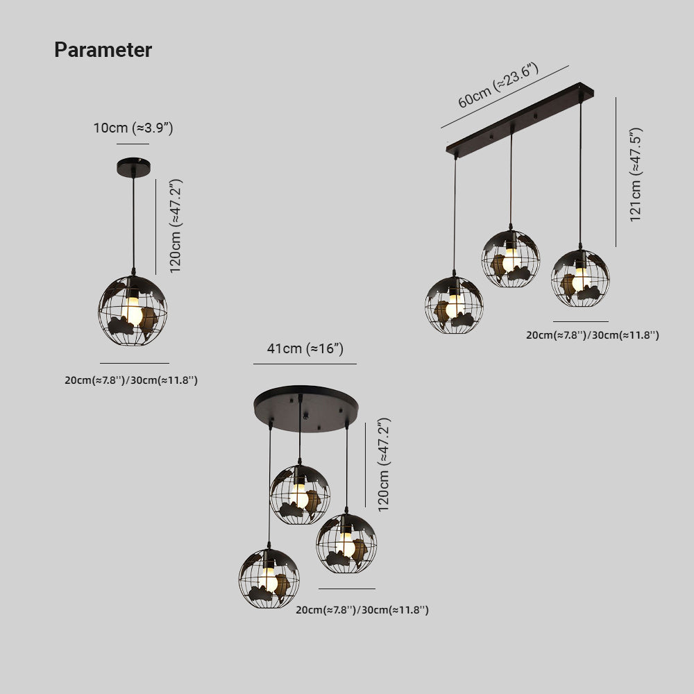 Sterling Industriele LED Hanglamp Zwart/Wit Metaal Eettafel Woonkamer