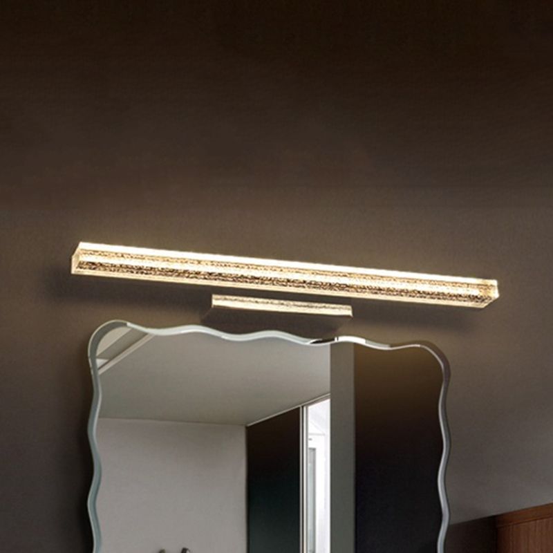 Leigh Moderne Rechthoekig LED Wandlamp Metaal/Acryl Silver Slaap/Woon/Badkamer