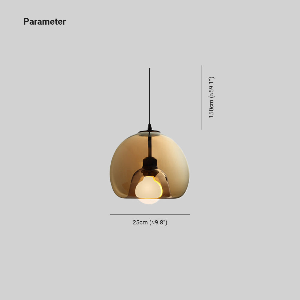 Hailie Moderne LED Hanglampen Rookgrijs Metaal Glas Eetkamer