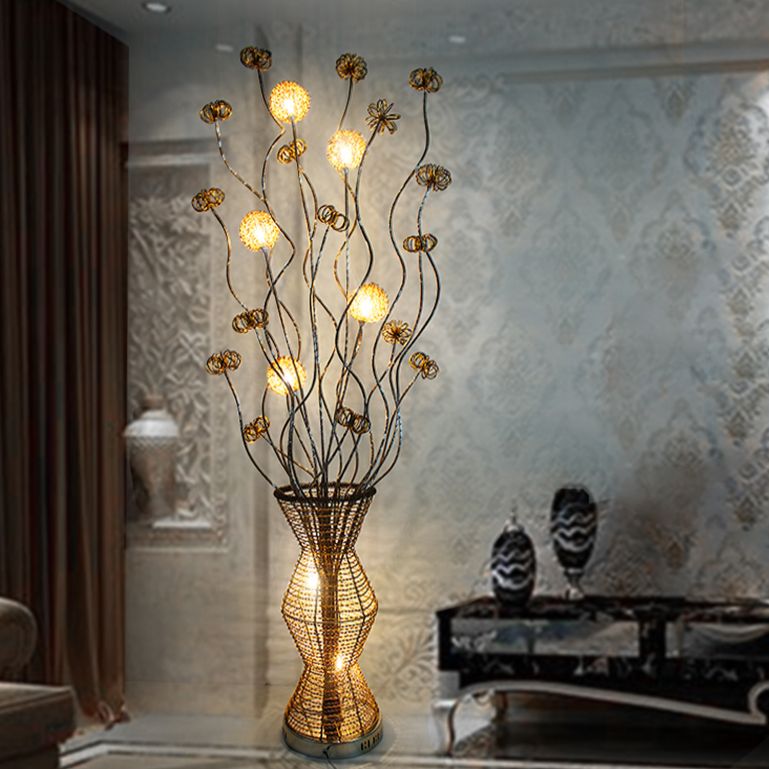 Carina Scandinavian Style Art-deco Handmatig Metaal Vase Goud Voerlamp, Hotel/Woonkamer