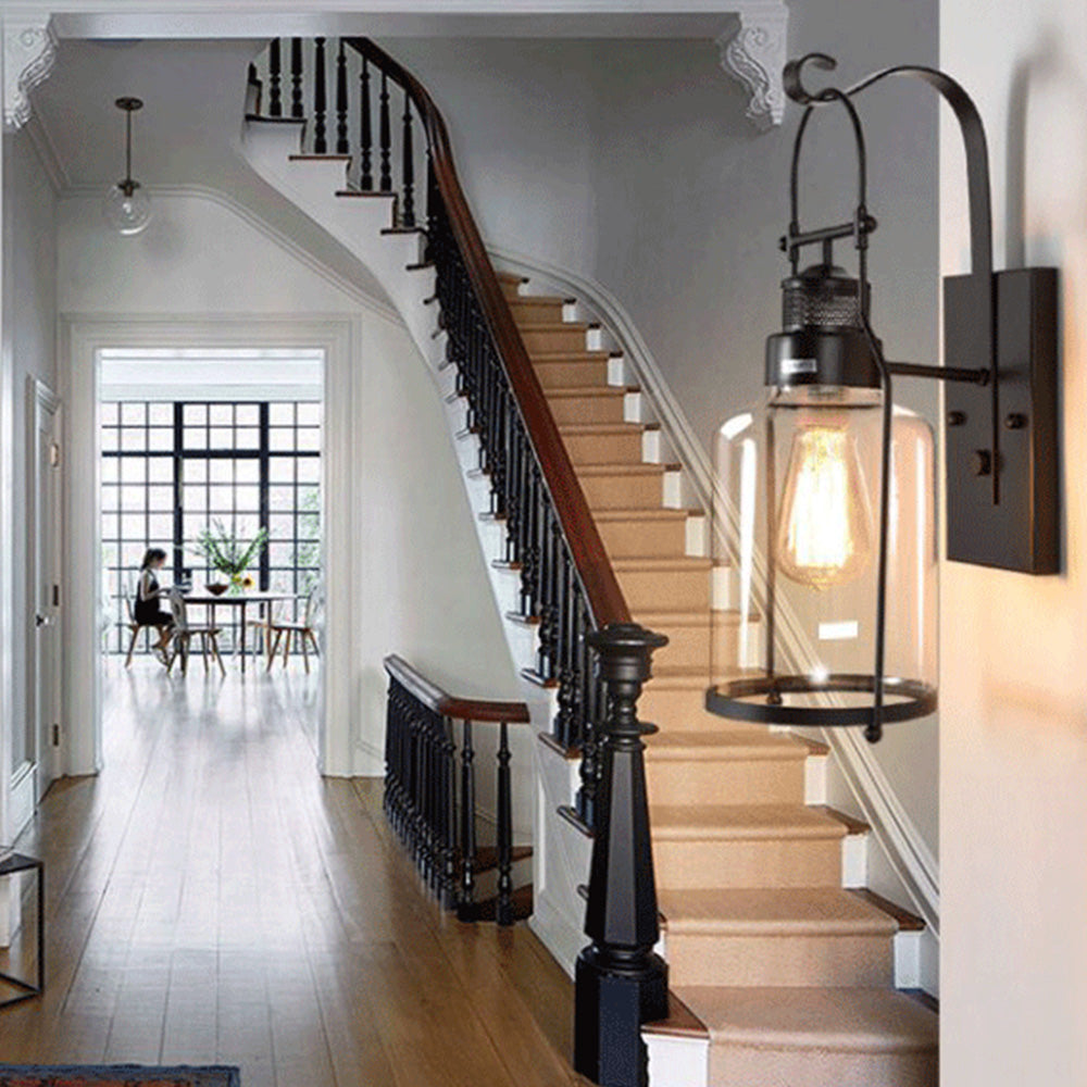 Valerio Retro LED Binnen wandlamp Glas Metaal Woonkamer Eetkamer Slaapkamer