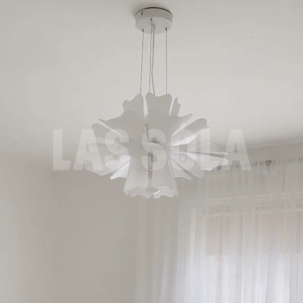 Carina Moderne Design Hanglamp Bloem Wit Metaal Woonkamer Slaapkamer