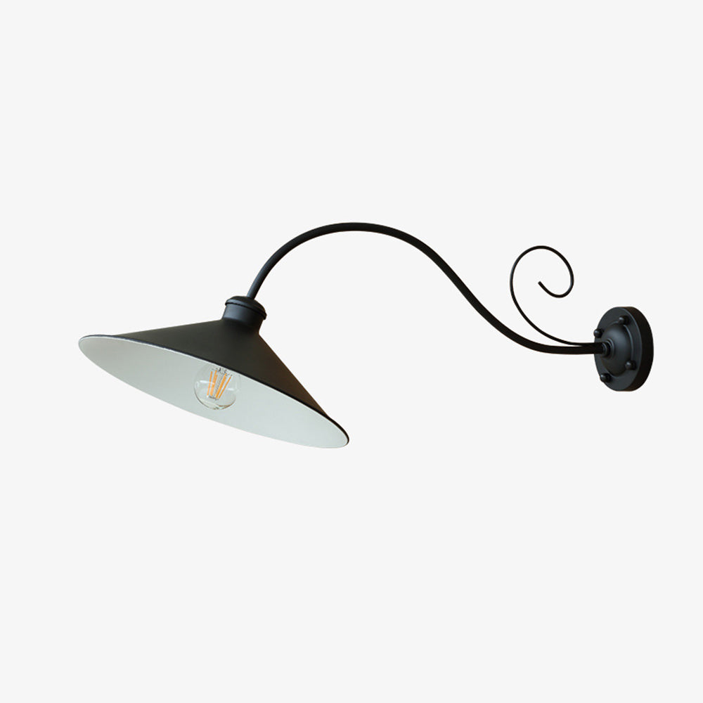 Valerio Vintage Metalen Buiten Design Wandlamp Zwart/Antiek Zilver