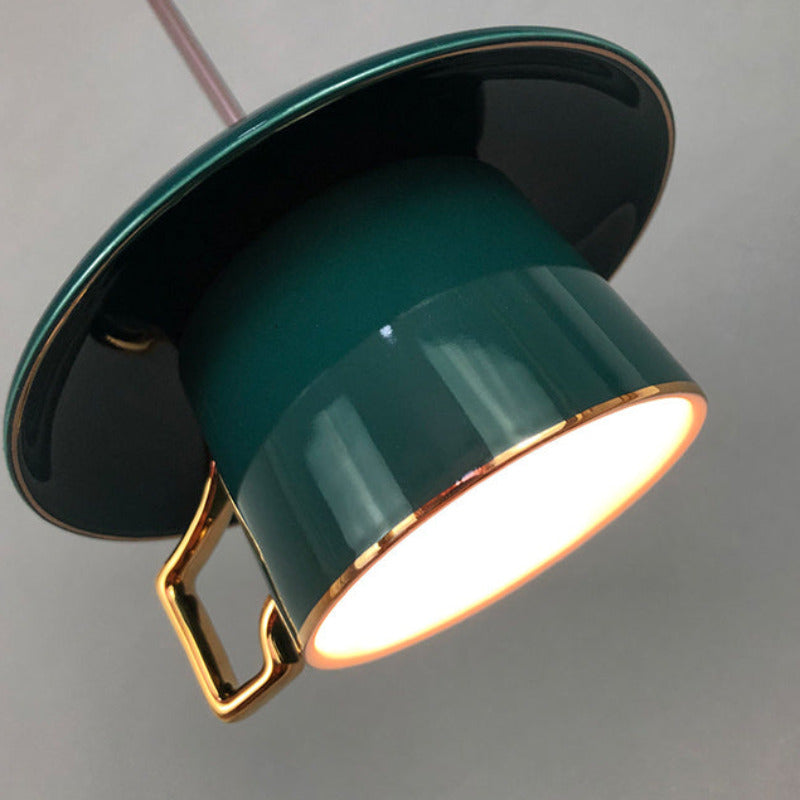 Hailie Vierkant Handgreep Kup Keramisch LED Hanglampen Woonkamer