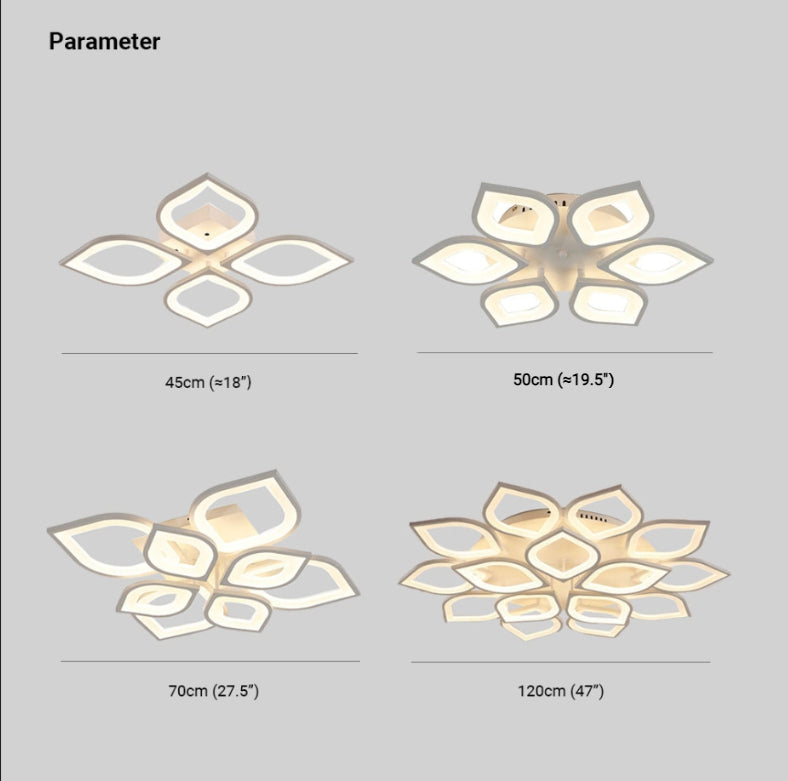 Hana Moderne Design Bloem Plafondlamp Wit Metaal Acryl Slaapkamer