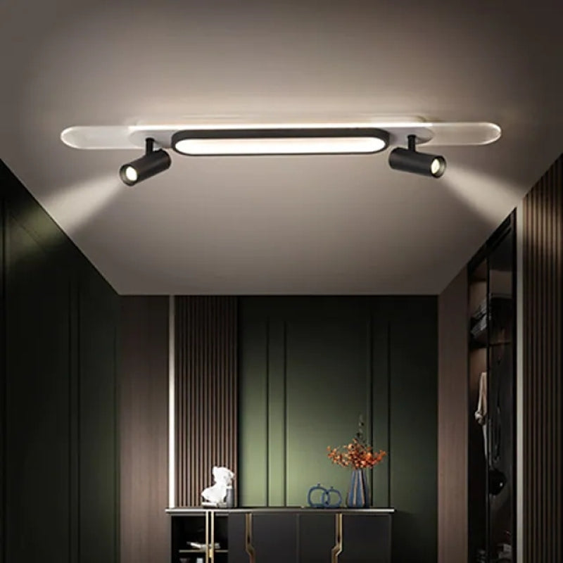 Haney Moderne LED Plafondlamp Metaal/Acryl Zwart Kantoor/Eetkamer/Woonkamer