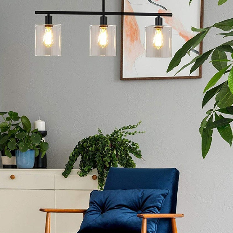 Leigh Industriële Minimalistische LED-kroonluchters Zwart Metalen Keukeneiland